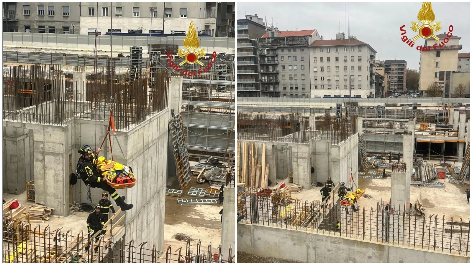 Infortunio nel cantiere della Biblioteca Europea: operaio si rompe entrambe le braccia