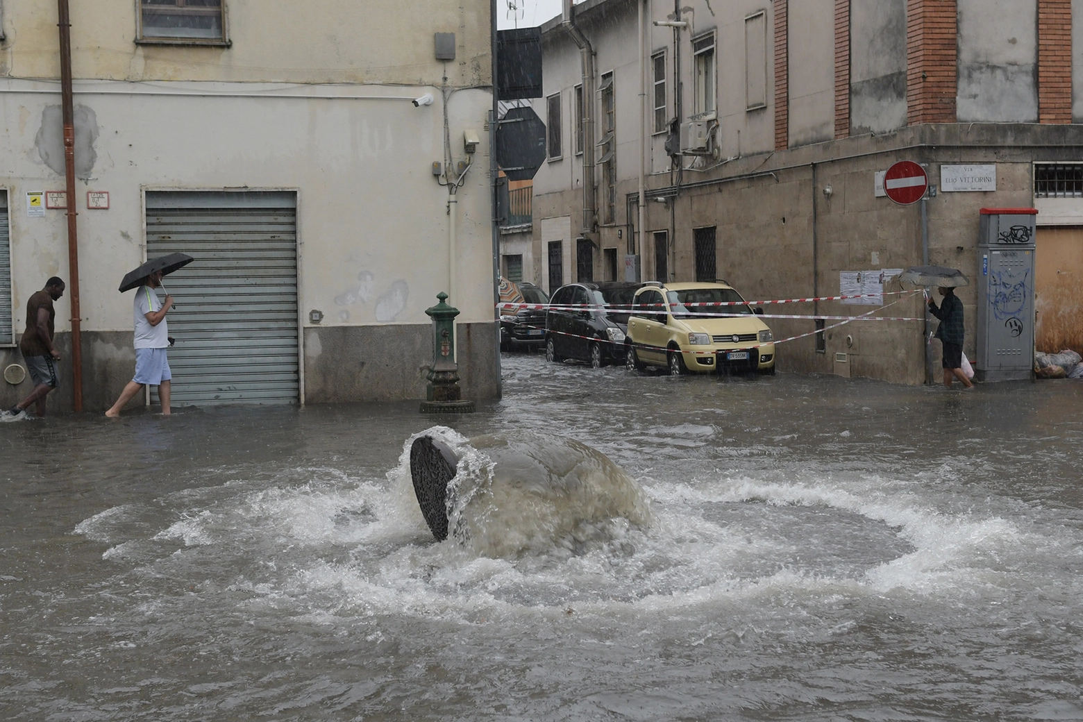 Allagamenti nelle strade di Milano 5 settembre