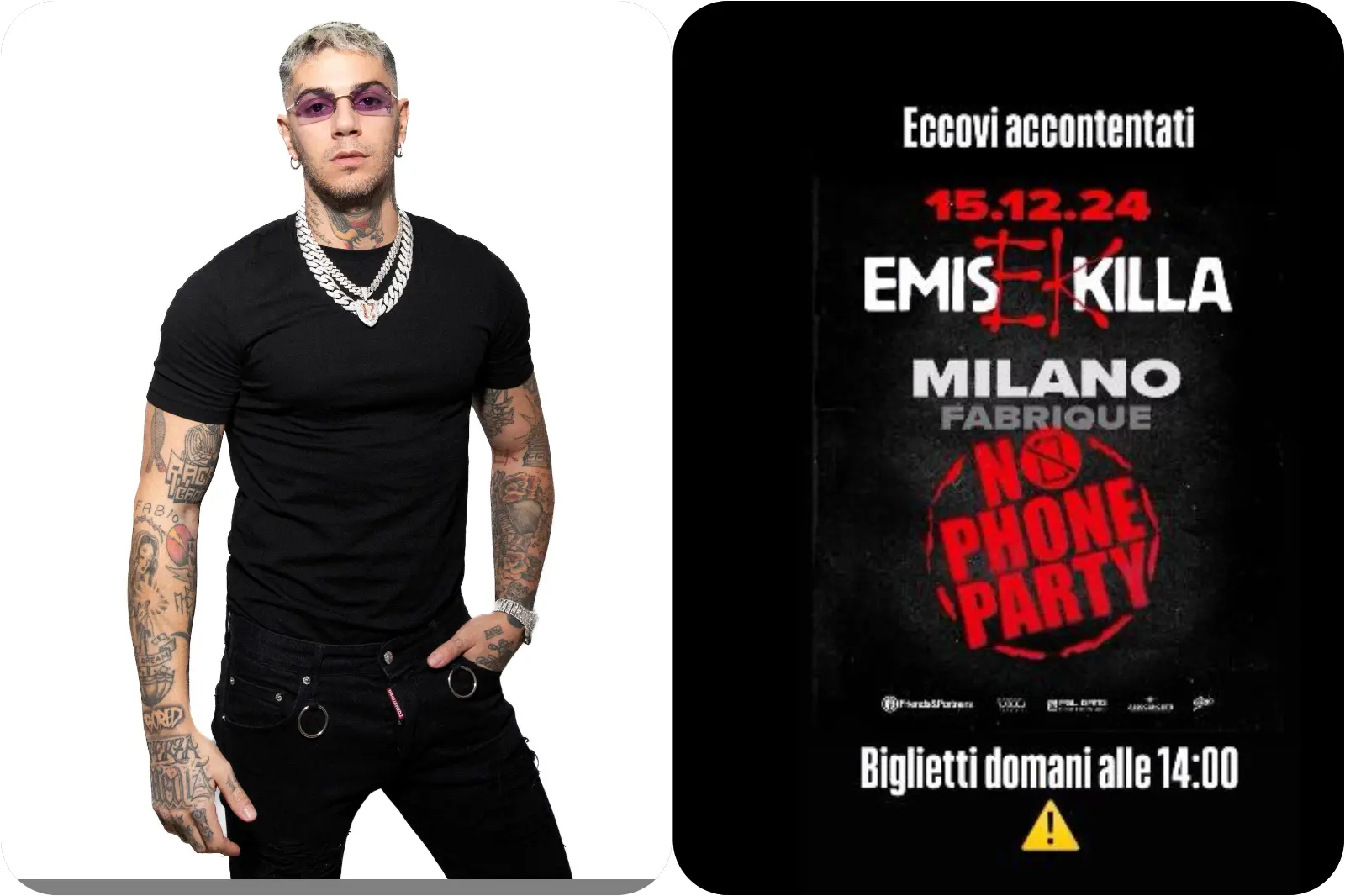 Emis Killa spiazza Milano: concerto senza cellulari al Fabrique