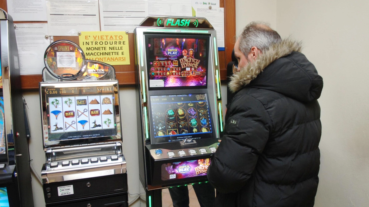 Slot machine in un bar