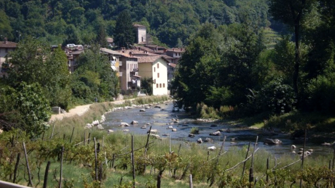 Il fiume Chiese nel comune di Barghe, nel Bresciano