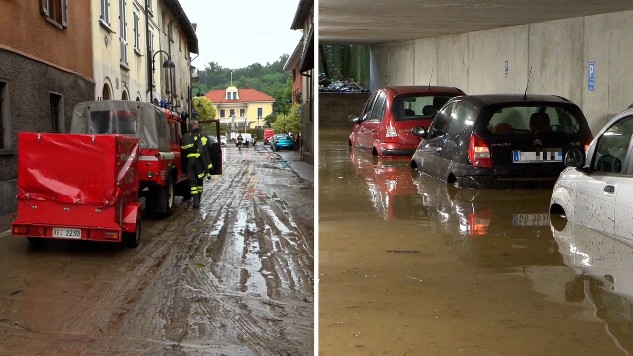 Allagamenti a Uggiate Trevano, nel comasco, dove i residenti parlano di "un macello" dopo il nubifragio che si è abbattuto sulla zona