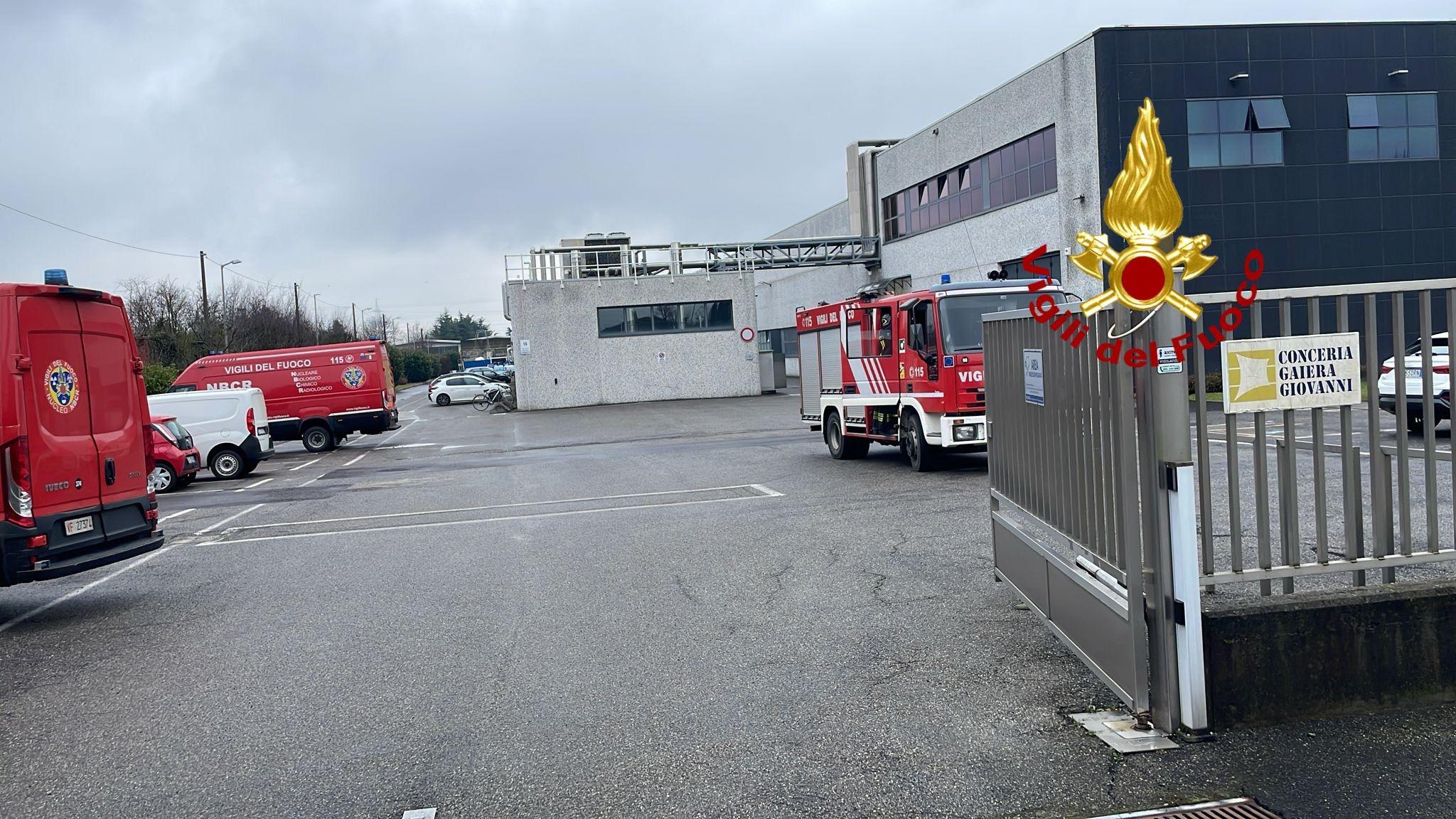 Fuoriuscita chimica in una conceria, evacuati 80 dipendenti