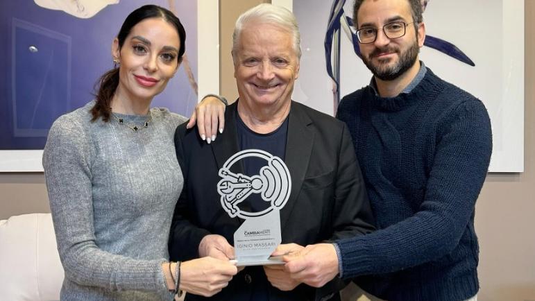 Iginio Massari ma non solo, premiati il maestro e i figli Debora e Nicola: “Che gioia portare avanti insieme la nostra visione”