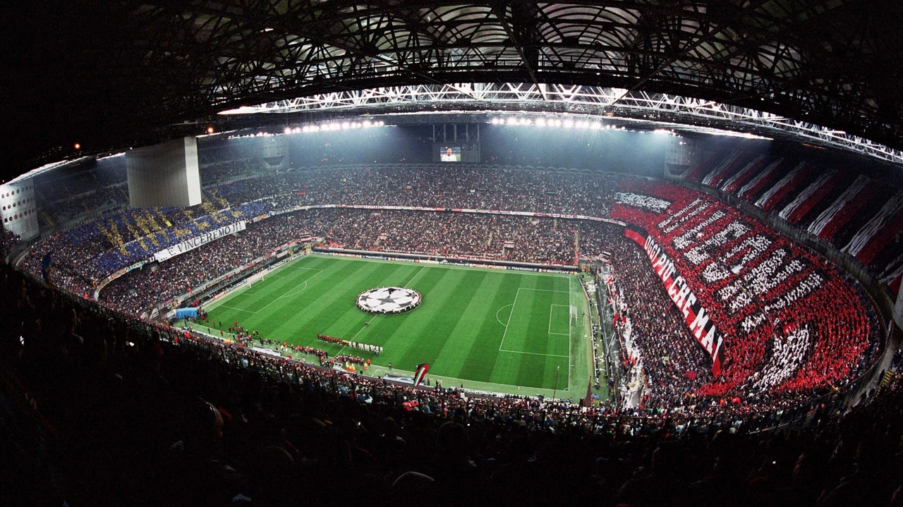 Gli spalti di San Siro in occasione di un derby