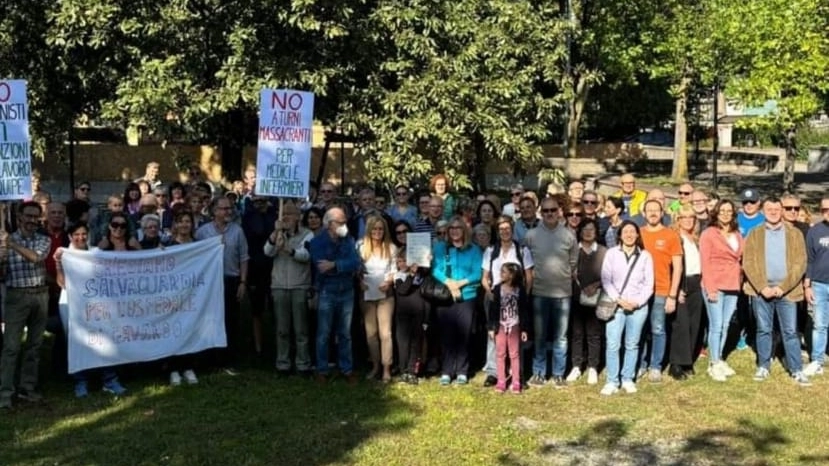 Il sit-in promosso per salvare l’ospedale di Gavardo