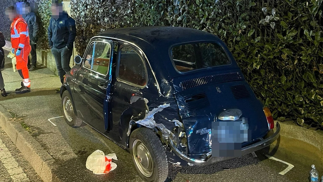 La Fiat 500 incidentata