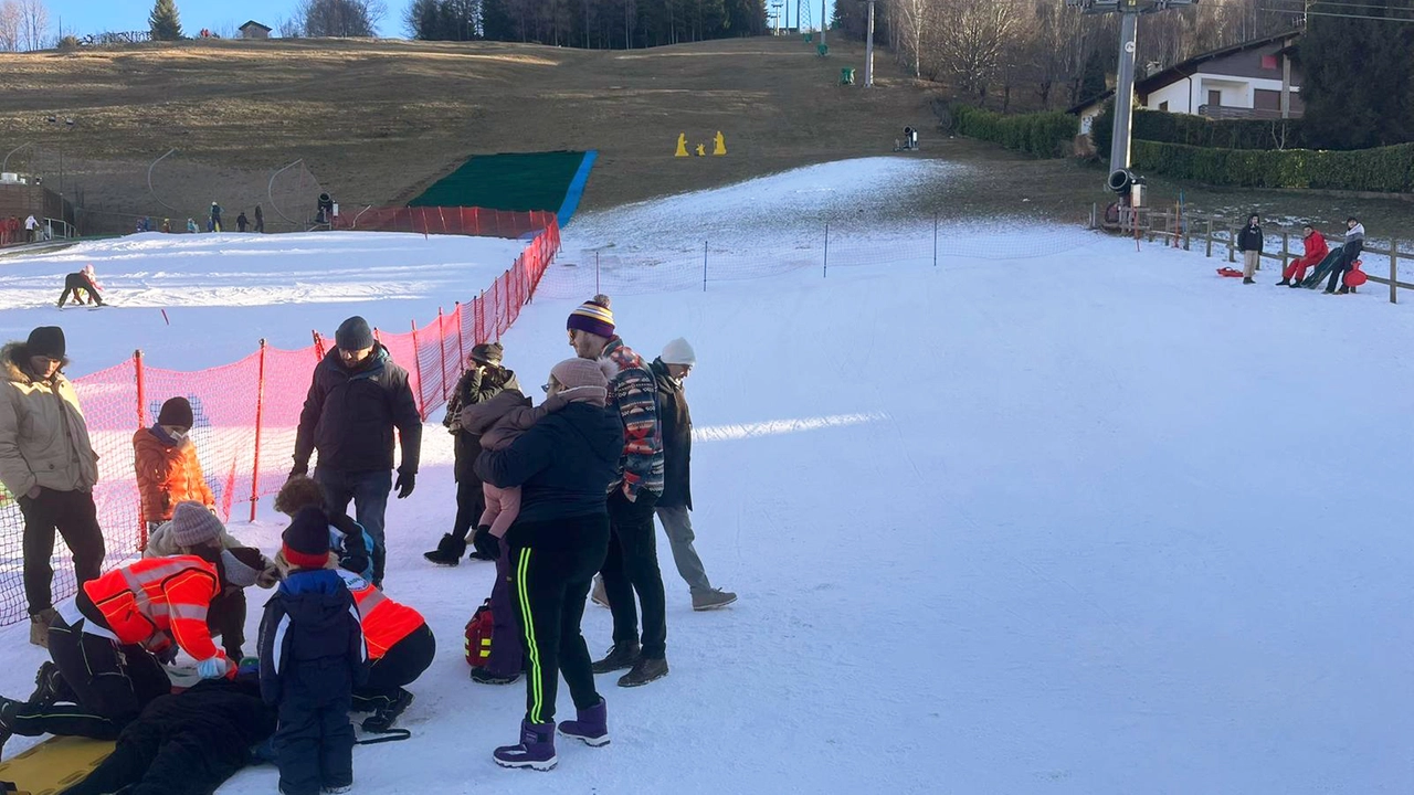 L’incidente sulla neve è accaduto ieri nel primo pomeriggio intorno alle 15 sulle piste di Selvino nella Bergamasca