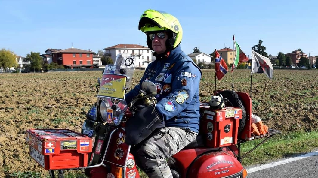 L'appassionato di Vespa Mauro Tresoldi vittima dell'incidente a Cavenago D'Adda