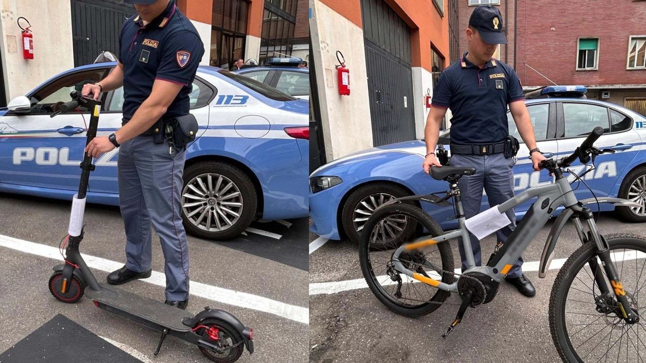 I mezzi recuperati dalla polizia