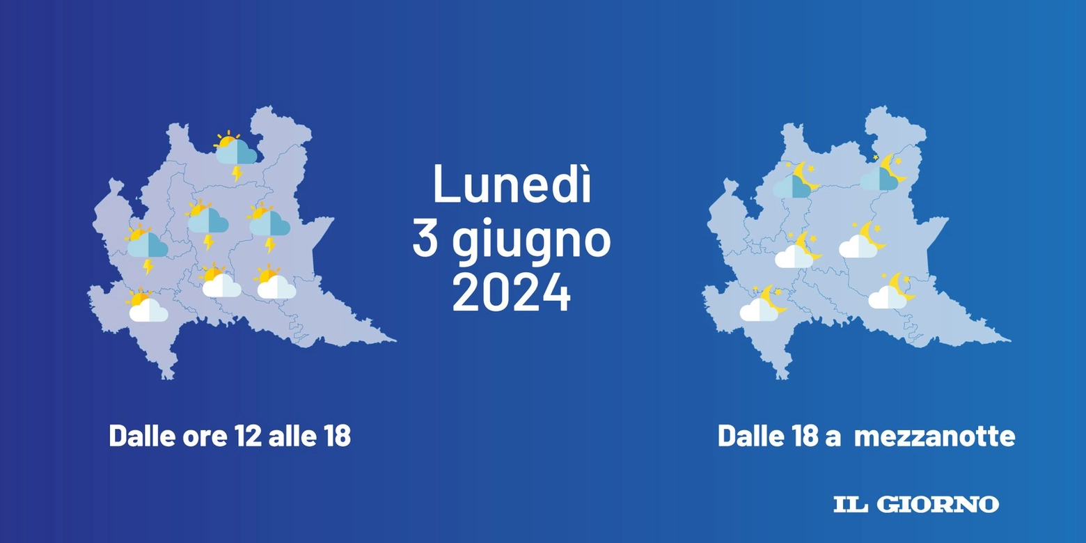 Lombardia: meteo di lunedì 3 giugno