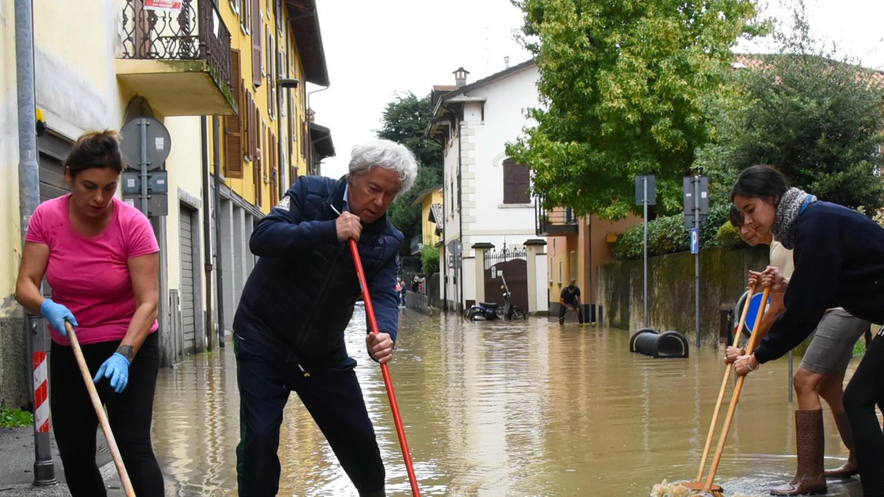 I danni provocati dal fiume Serio dopo l’ondata di maltempo Cittadini e istituzioni al lavoro per cercare di contenere gli allagamenti