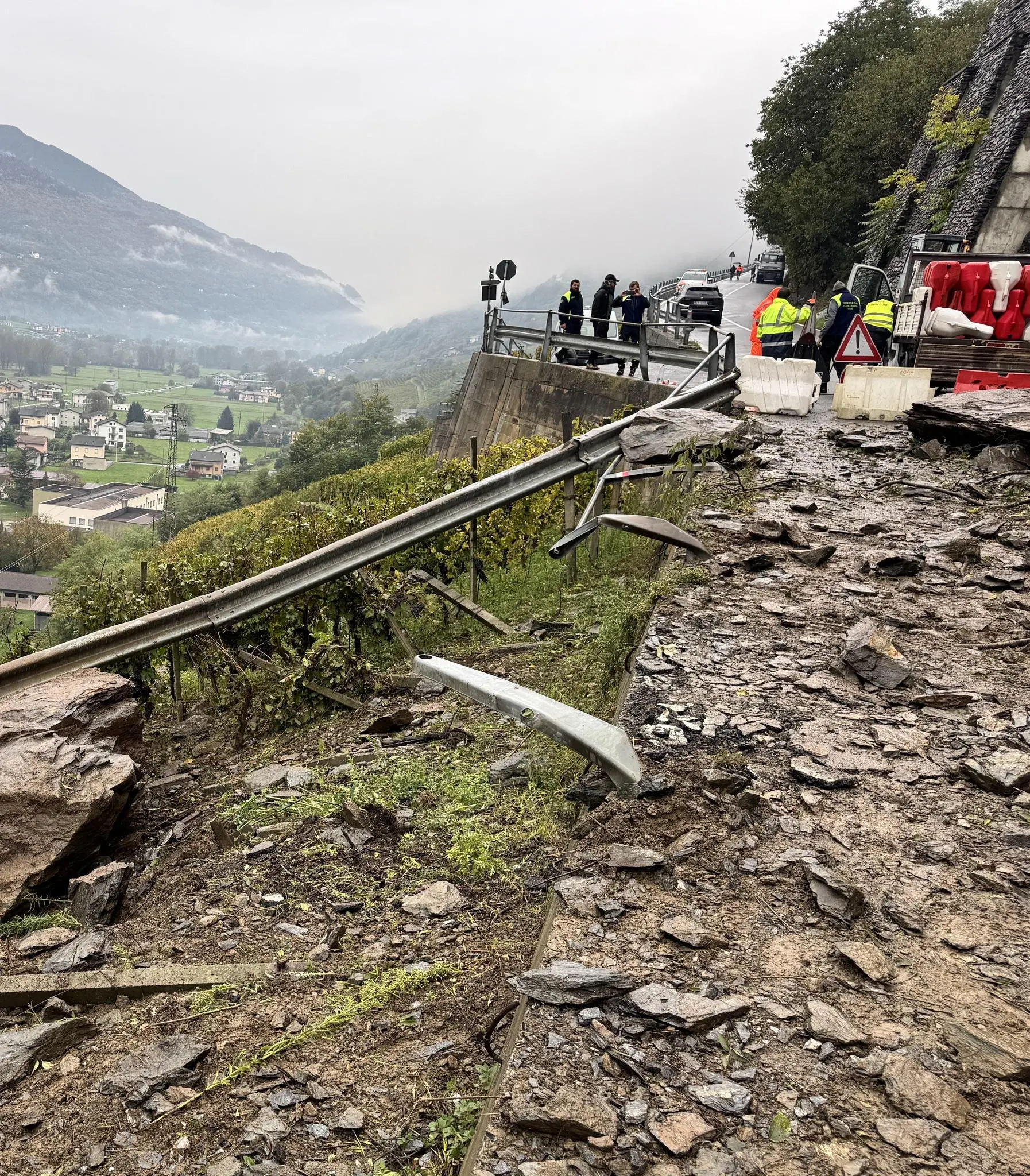 Provinciale . Riapertura dopo la frana