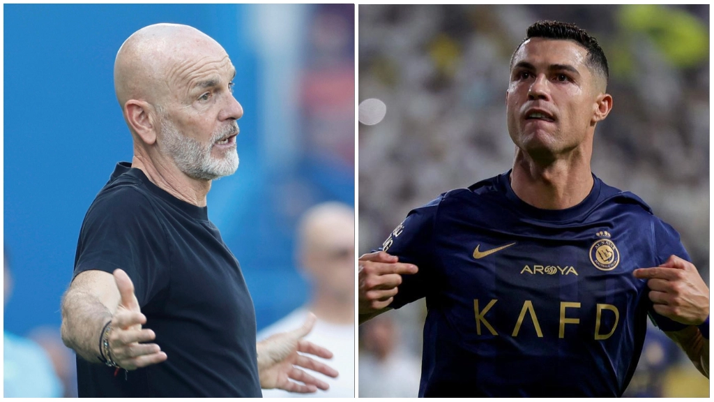 Stefano Pioli potrebbe allenare l'Al Nassr, squadra in cui gioca Cristiano Ronaldo