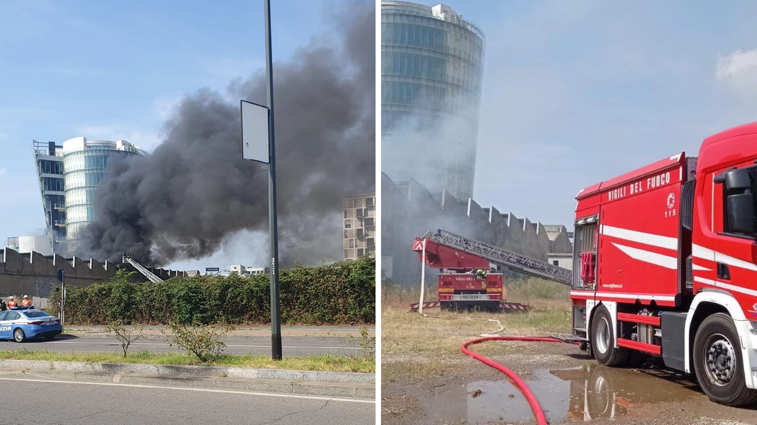 L'incendio in via Bisceglie a Milano, colonna di fumo visibile per chilometri