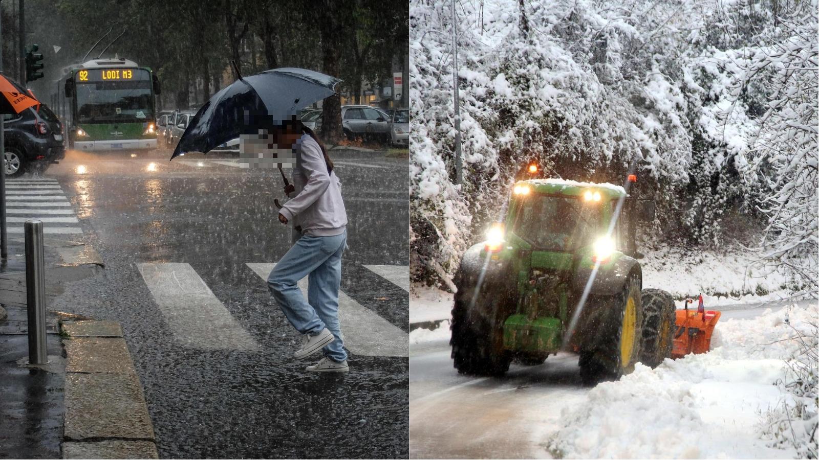 Ancora neve in montagna e pioggia (in abbondanza) in Lombardia. Maltempo: quando sarà la giornata più critica