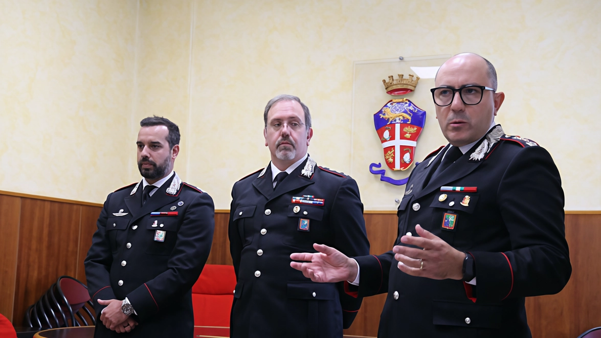 I nuovi comandanti di Compagnia maggiore Alessandro Guglielmo (Monza) capitano Cristiano Barboni (Desio) col comandante provinciale carabinieri di Monza Rosario Di Gangi