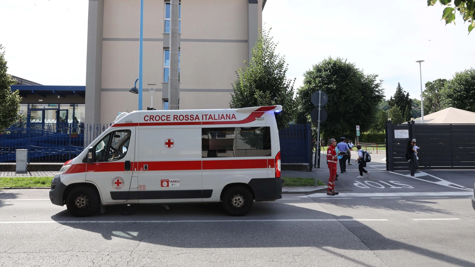 L'ambulanza sul luogo dell'incidente (Venezia)