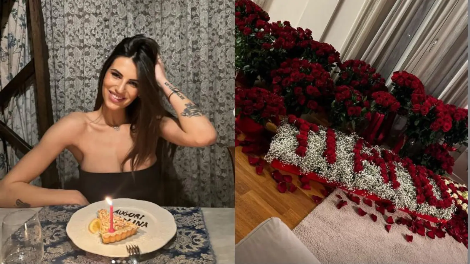 Carolina Stramare compie 26 anni: la distesa di rose rosse con la scritta Ti amo e la magia del primo compleanno da mamma