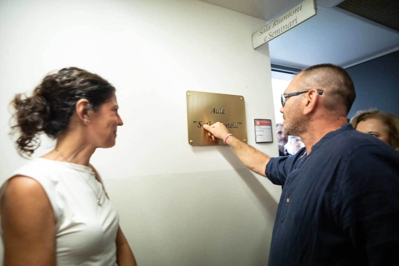 Dedicata a Sofia Castelli l'aula 24 dell'edificio U7 dell'Università Bicocca  MILANO, 24 LUGLIO 2024, ANSA/DAVIDE CANELLA