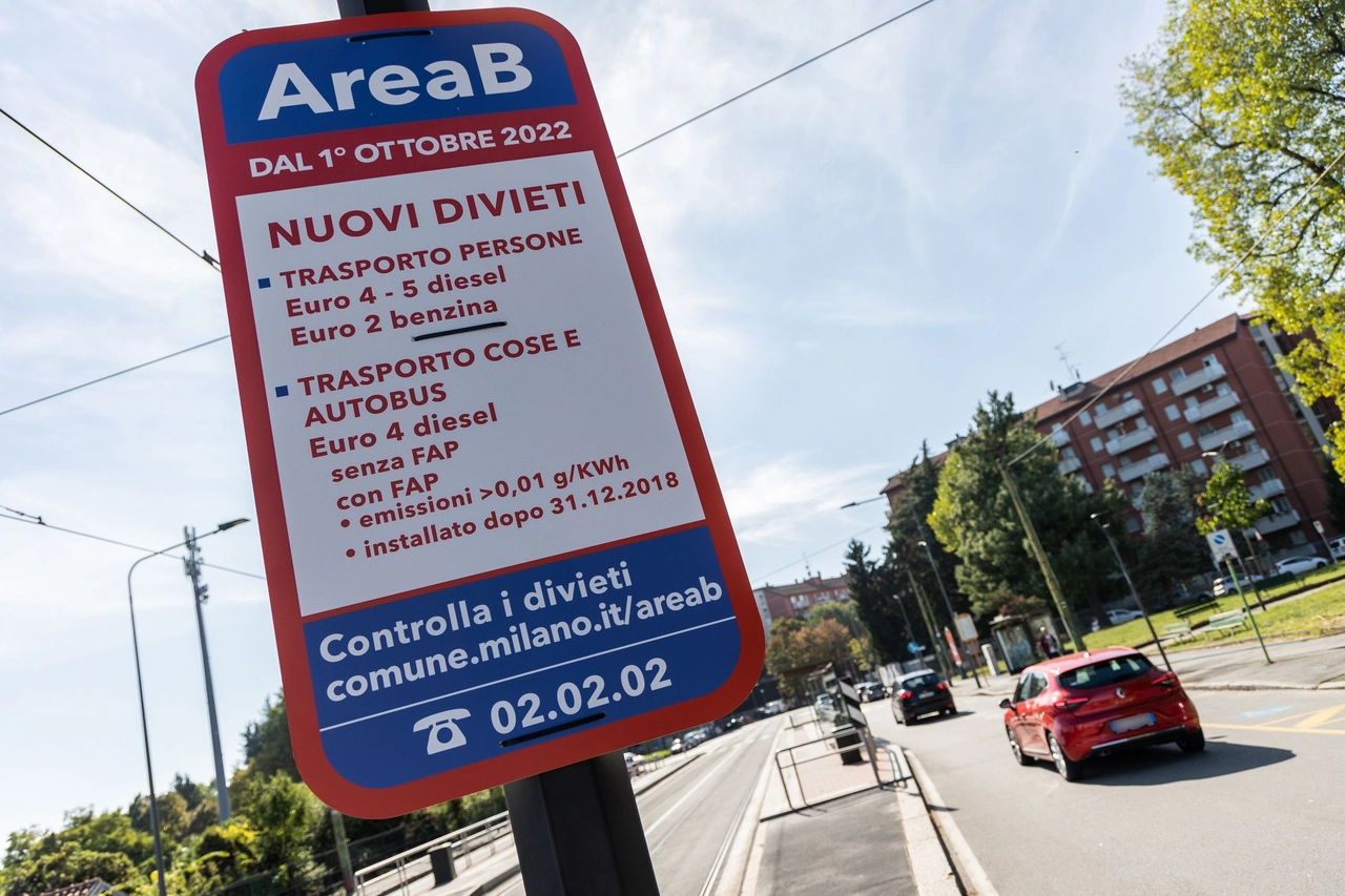 Un varco di  Area B in città