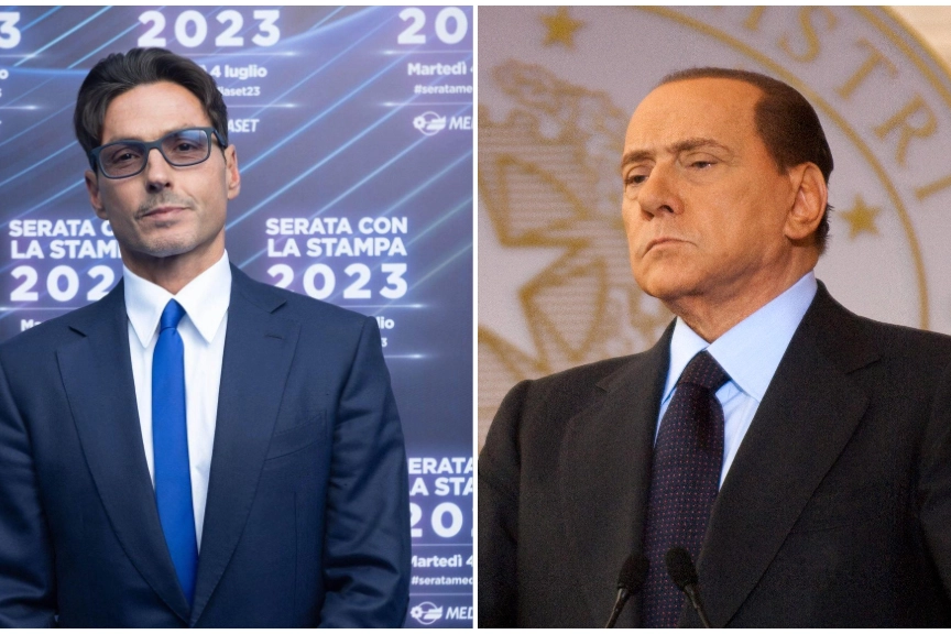 Pier Silvio Berlusconi e il padre Silvio