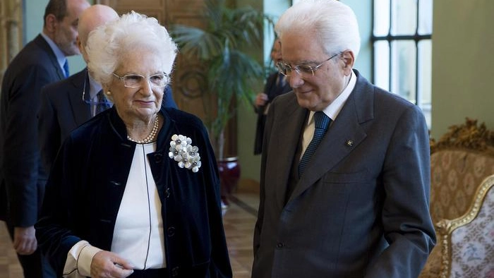 La senatrice a vita Liliana Segre con il presidente della Repubblica Sergio Mattarella al Quirinale