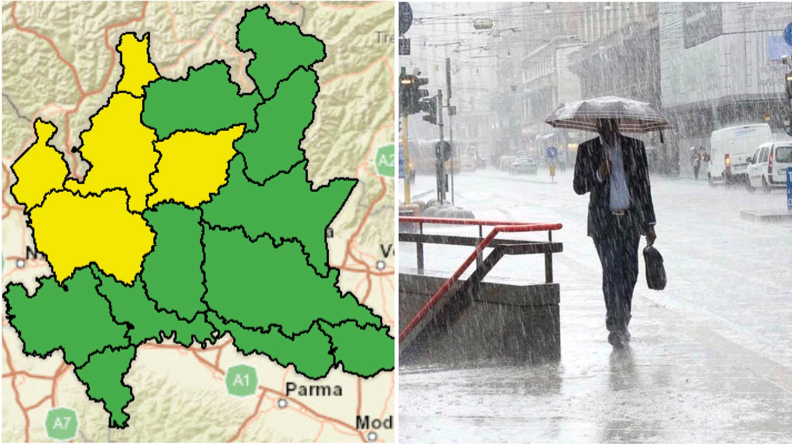 Nuova allerta gialla su Milano: previste piogge intense e raffiche di vento forte nel pomeriggio di oggi, 29 giugno