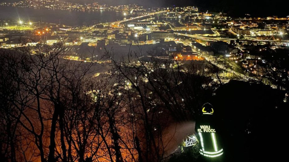 L'incendio sopra Lecco