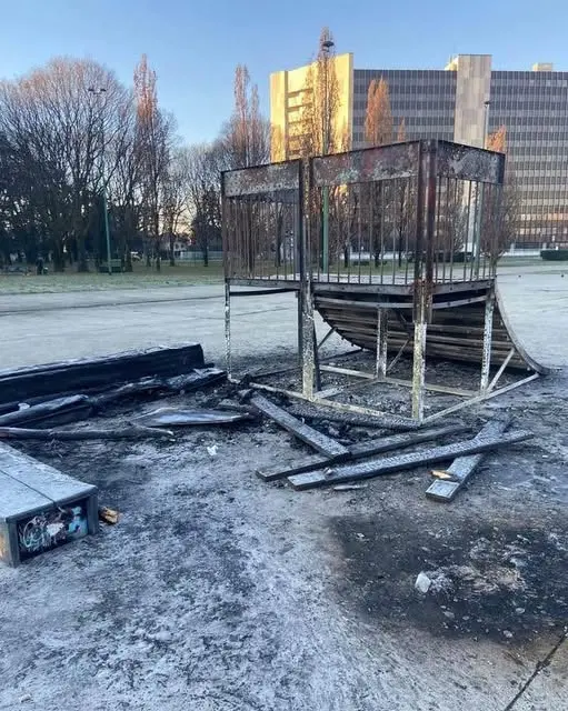 Distrutto lo skate park di Cologno Monzese: un atto vandalico lo ha ridotto in cenere