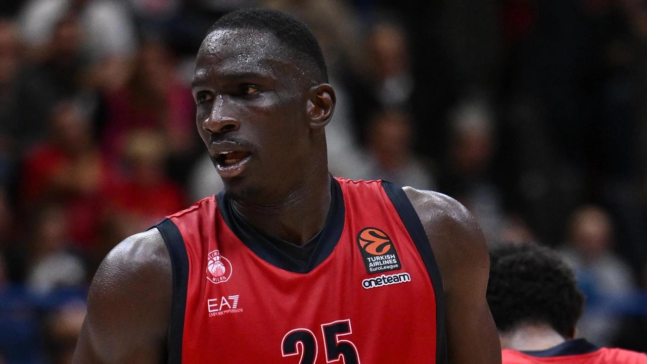 Ousmane Diop, 24 anni, sta disputando la sua. prima stagione all’Olimpia Milano