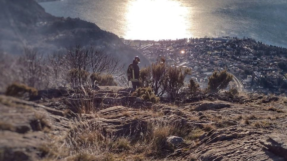 Il paesaggio dell'incendio in Valvarrone