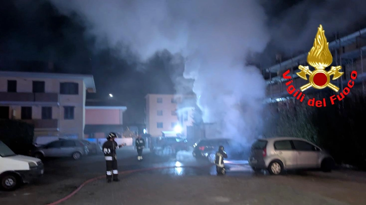 L'incendio vettura di Lodi Vecchio