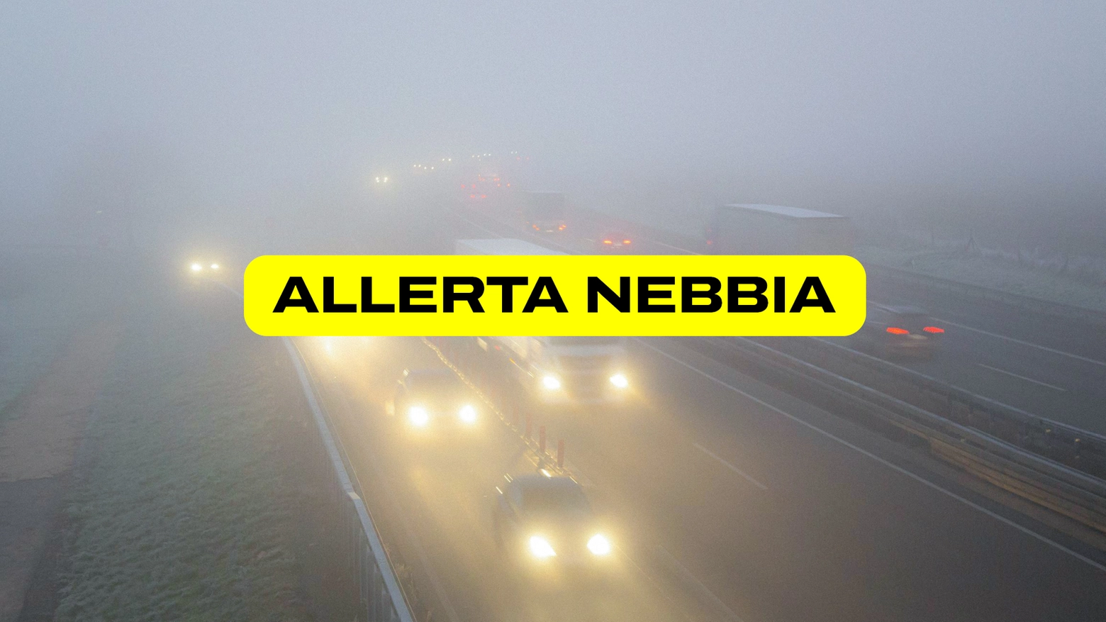 Allerta nebbia gialla emanata dal servizio meteo dell'Aeronautica militare