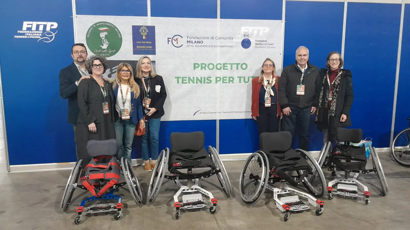 Donate 4 wheelchairs al comitato lombardo della Federtennis e Padel