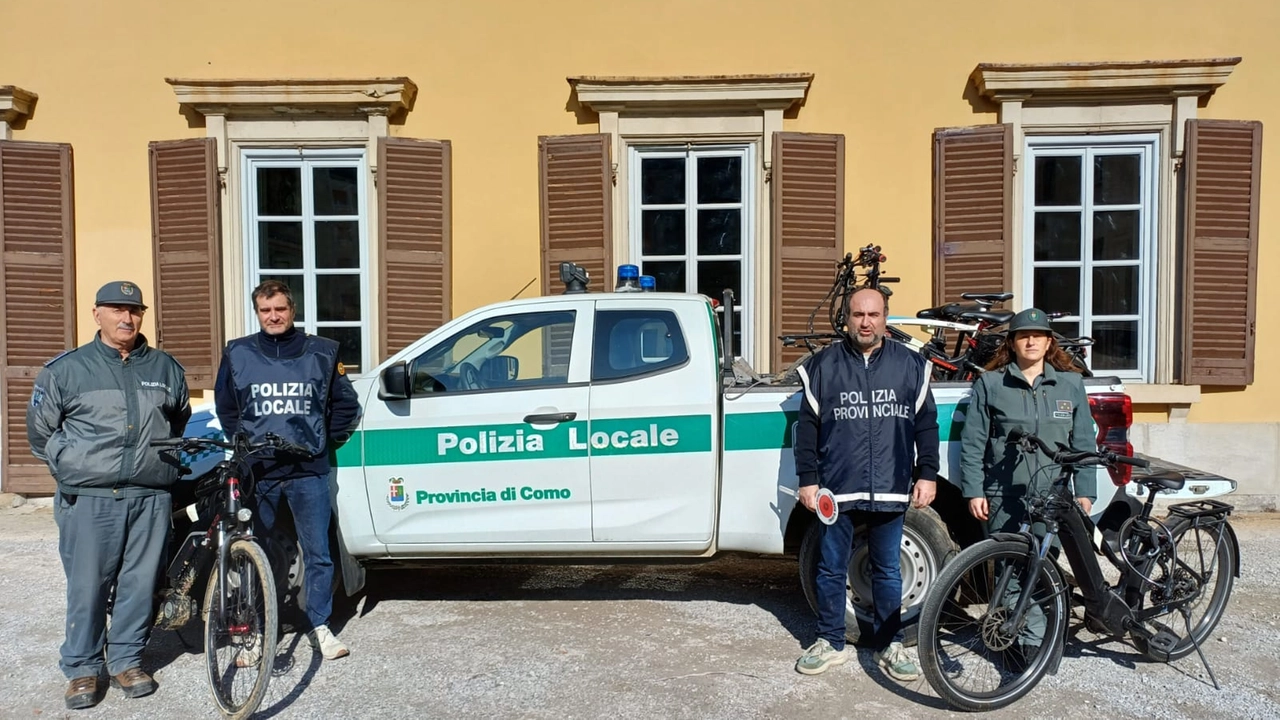 Le bici sono state recuperate dalla Polizia provinciale di Como