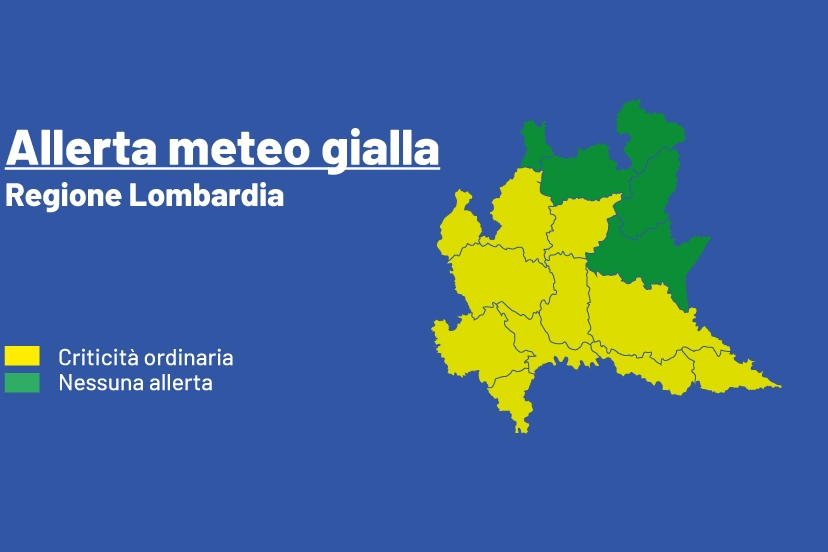 Allerta gialla in Lombardia: la mappa delle province interessate dall'avviso della Protezione Civile