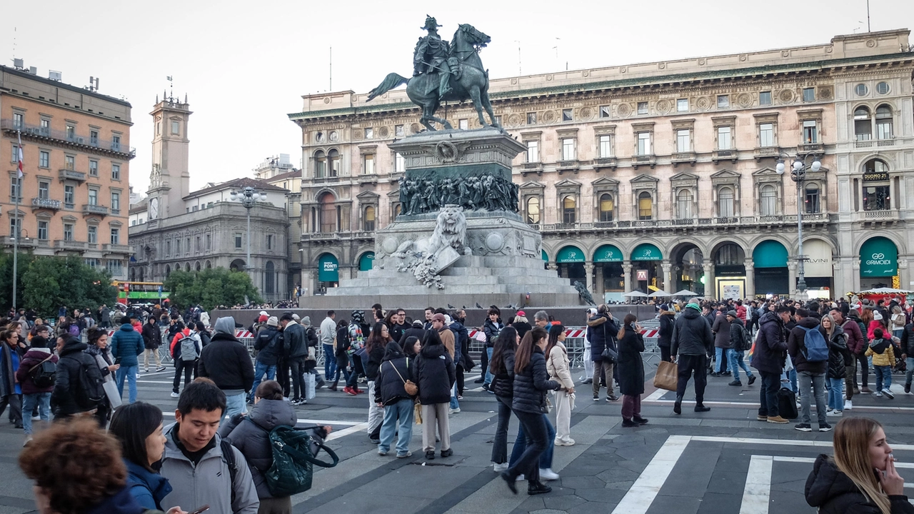 Piazza Duomo a Milano, una delle zone rosse