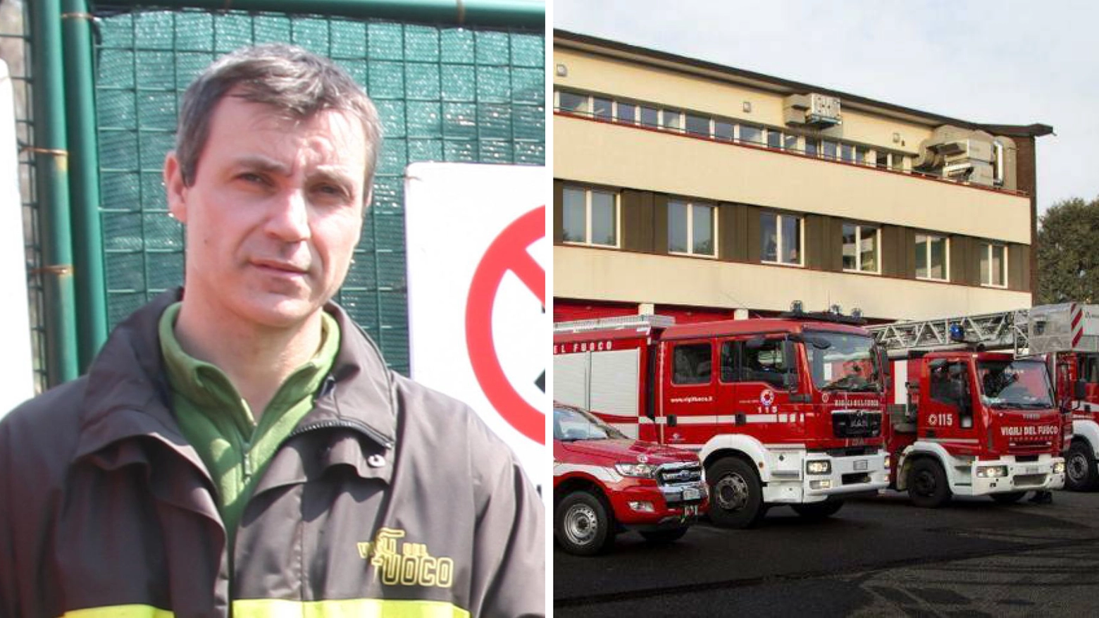 Il pompiere Enrico Vergani, accusato di corruzione, e il comando di Monza