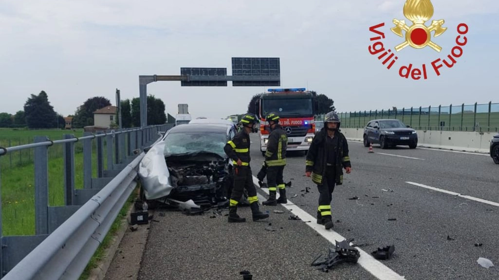 Incidente sull'autostrada A9 a Lomazzo (Foto vigili del fuoco)