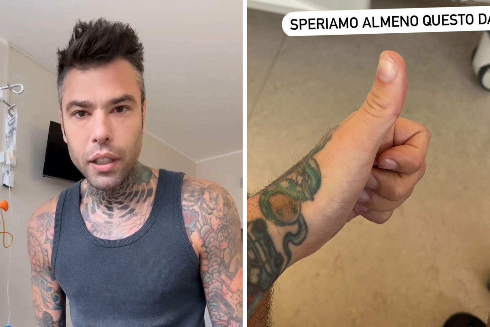 Su  Instagram, Fedez ha voluto spiegare le sue condizioni di salute