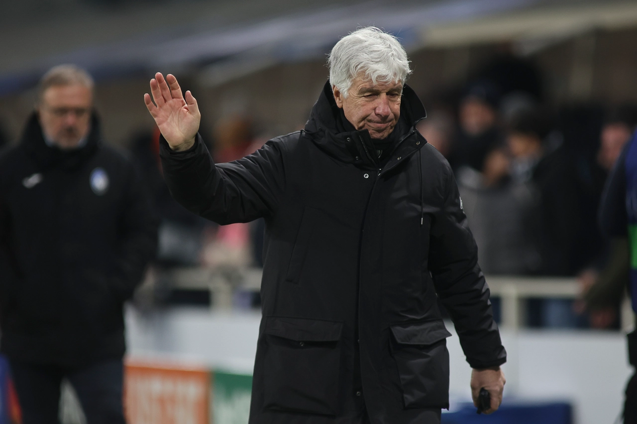 Gian Piero Gasperini lascia il campo al termine della sfida persa con il Bruges