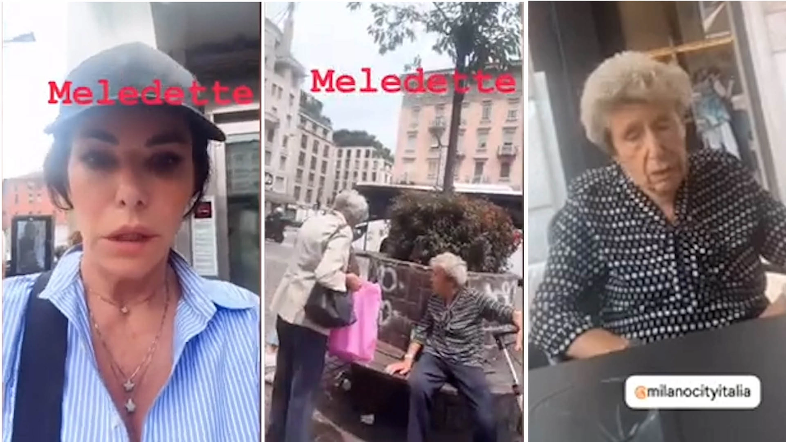 Alcuni frame dalle storie Instagram in cui Emanuela Folliero ha denunciato lo scippo subito a Milano