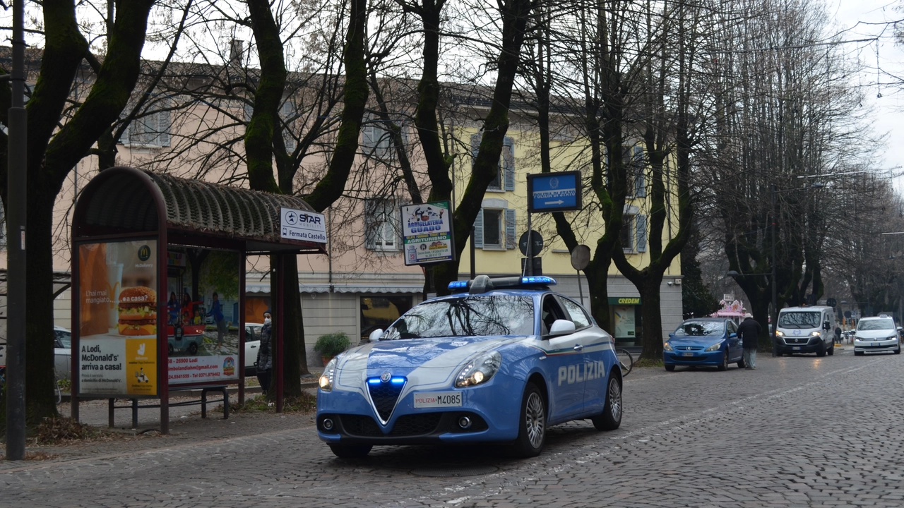 E' intervenuta la polizia della Questura di Lodi