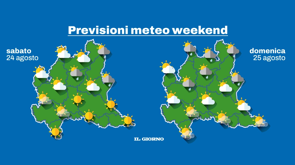 Le previsioni meteo del weekend: caldo in pianura con temperature fino a 35 gradi e piovaschi su Alpi e Prealpi