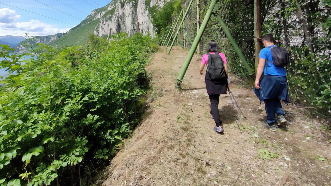 Crolli dalle pareti del San Martino. Stop sul sentiero del “Viandante“