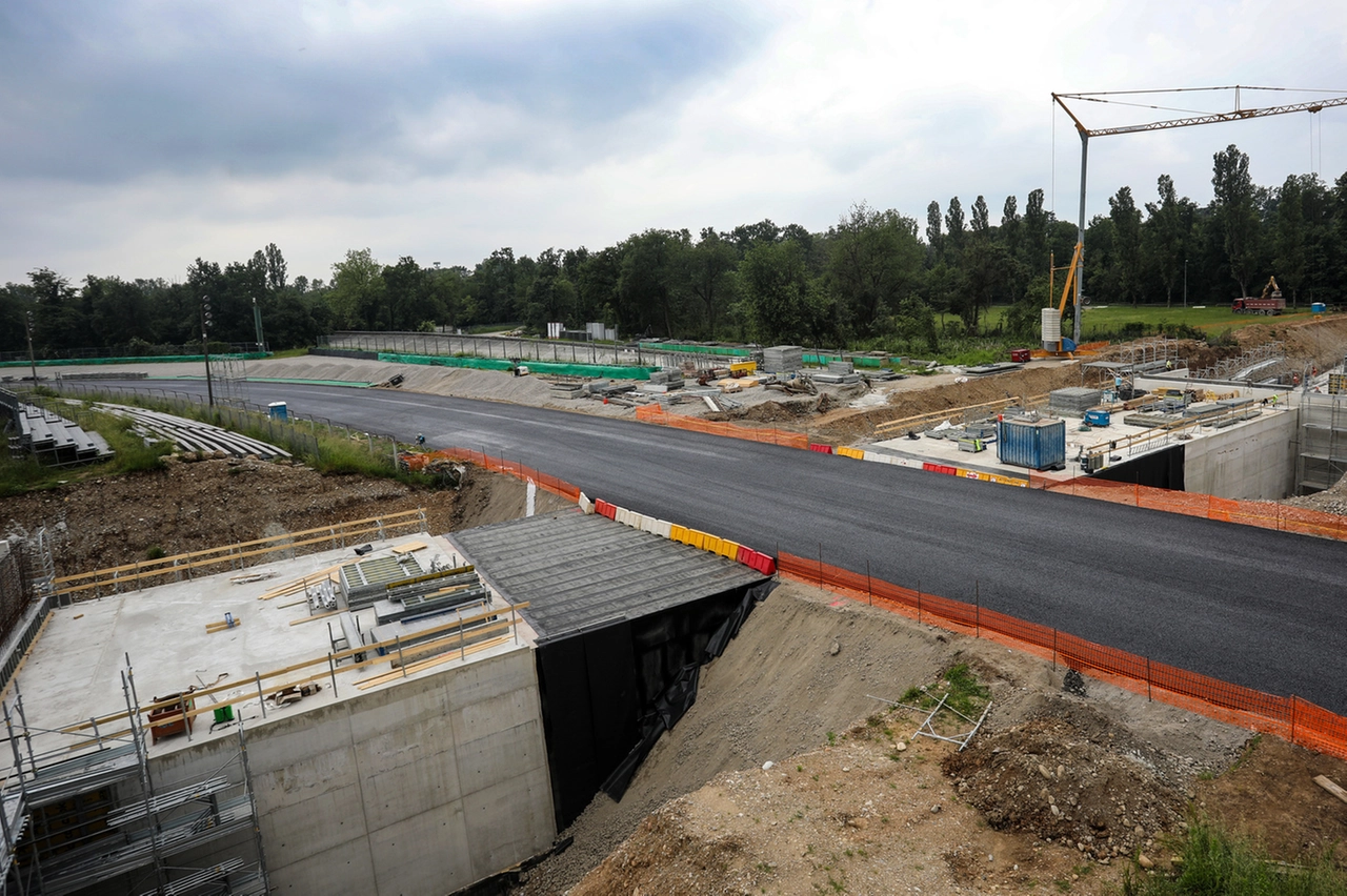 Uno scatto dal cantiere in autodromo