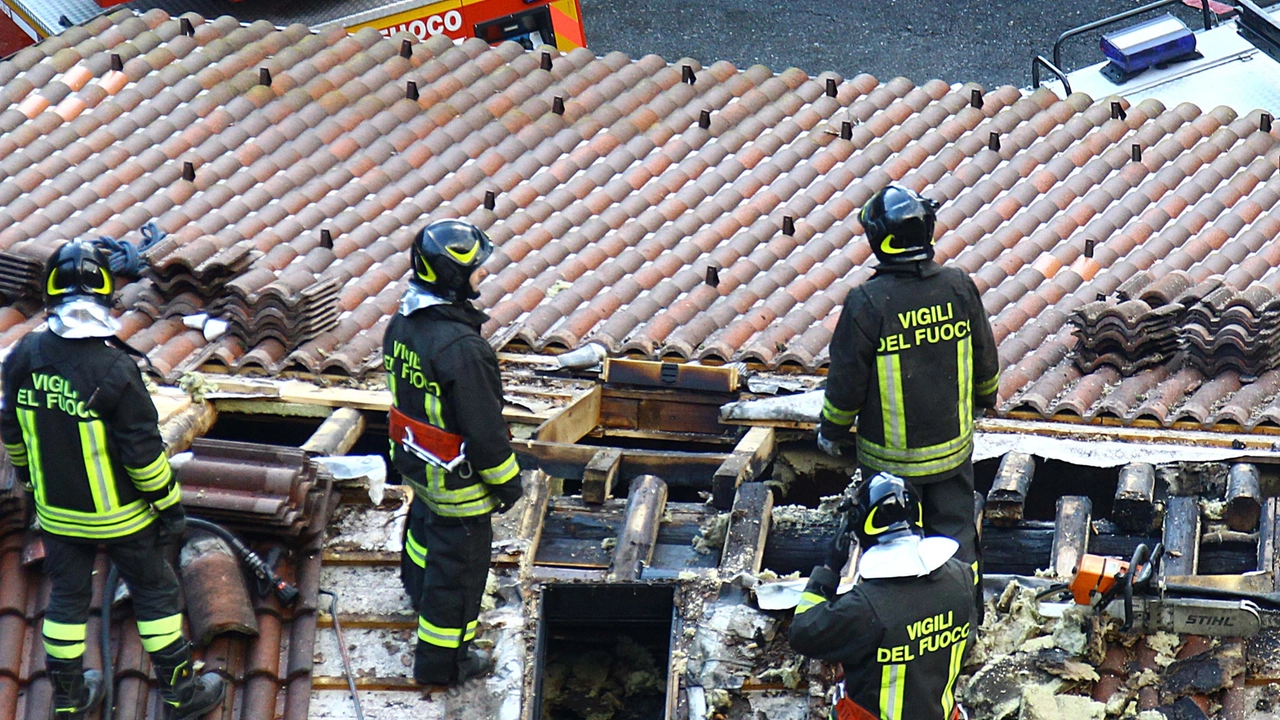 I vigili del fuoco di Tirano