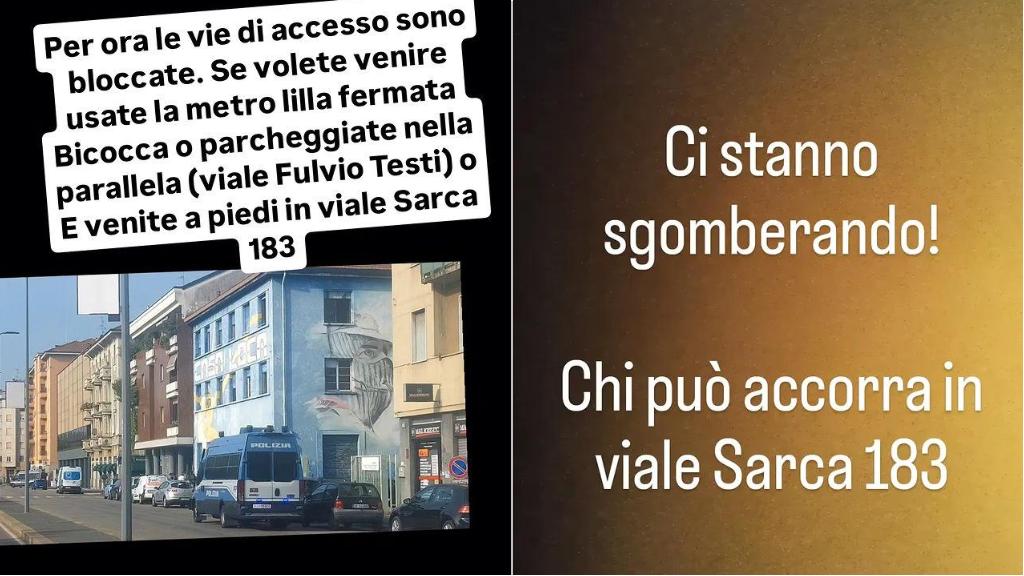 Milano, sgomberato il Centro sociale Casa Loca di viale Sarca