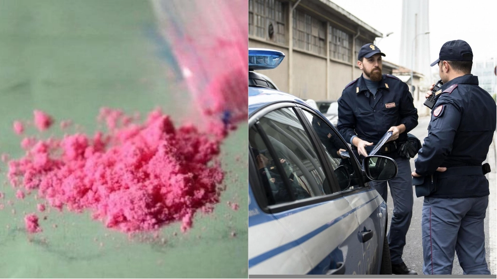 Cocaina rosa e agenti di polizia